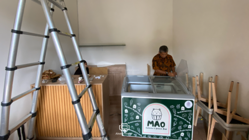 Proses Pemasangan Interior Cafe Gelato di Sleman, Realisasi Desain oleh AKEI Interior